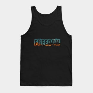 Freedom is the key to be happy (Moon) Tank Top